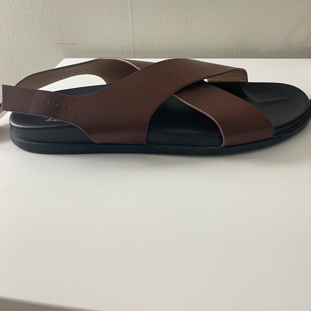 Worn once Zara crossed sandals brown